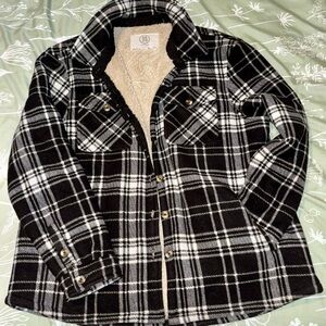 Black and White Plaid Women's Jacket